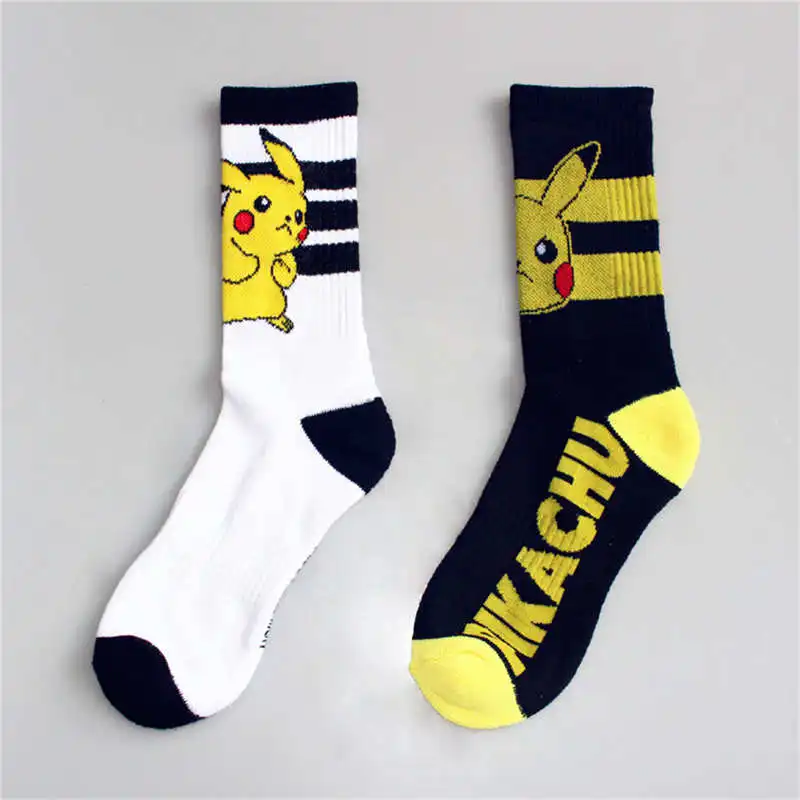 Носки Без Пятки Pikachu in Pokemon теплые хлопковые носки для косплея на осень и зиму