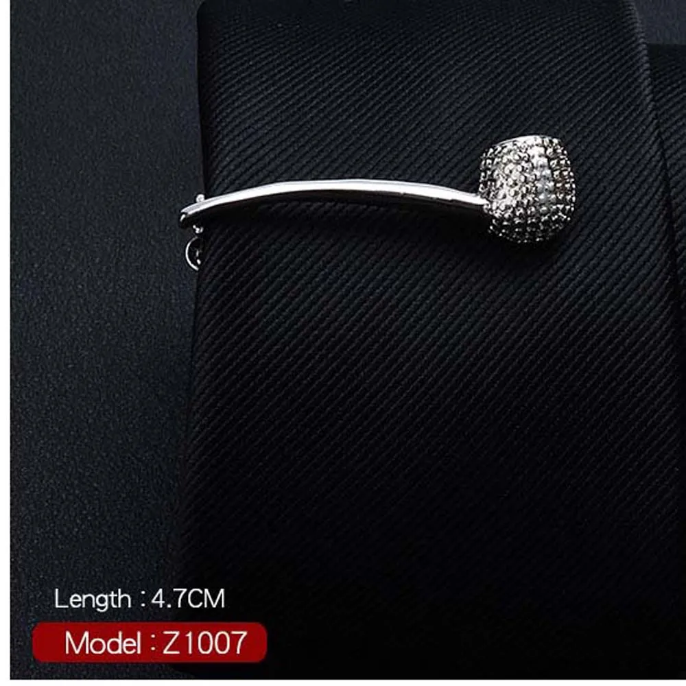 Pipe Silver Металлический Тон, Мужской зажим для галстука, очки в форме рыбьей трубы, простой зажим для галстука для мужчин, зажим для галстука, бизнес зажимы галстука, булавка для мужчин, подарок - Окраска металла: Pipe Silver