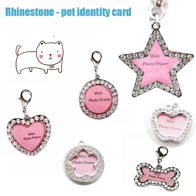 2 шт./лот горный хрусталь кулон металл фото Рамка брелок DIY кольцо для ключей