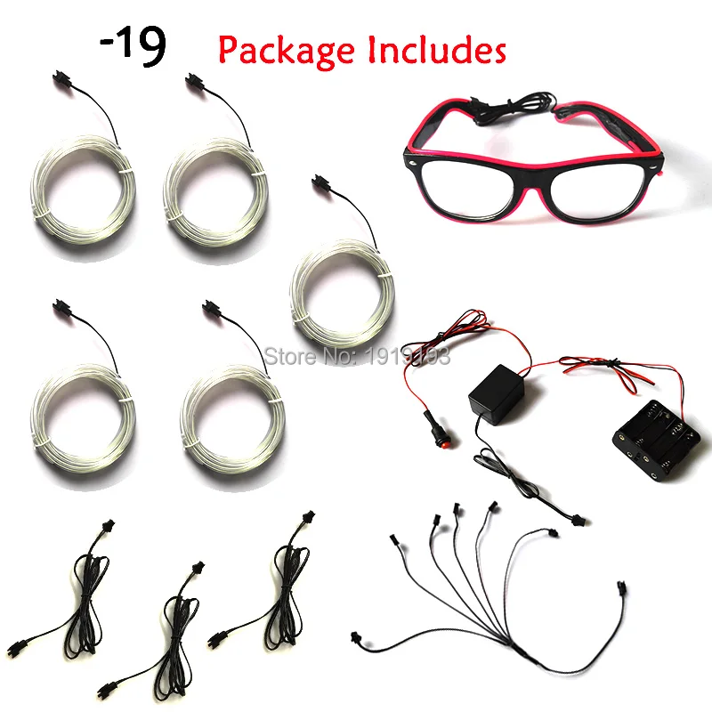 10 цветов выбор новая мода сделай сам светодиодные костюмы EL wire светящаяся одежда