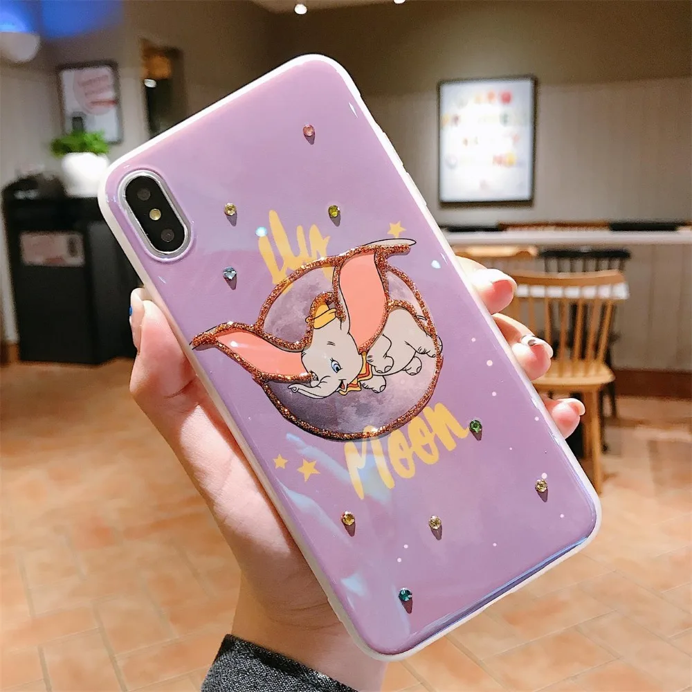 Милый мягкий силиконовый чехол для iPhone X Xs Max Xr 8 7 6 6s Plus Dumbo |