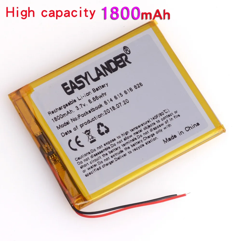 Аккумулятор PocketBook 3 7 V 1800mAh перезаряжаемый литий полимерный аккумулятор для