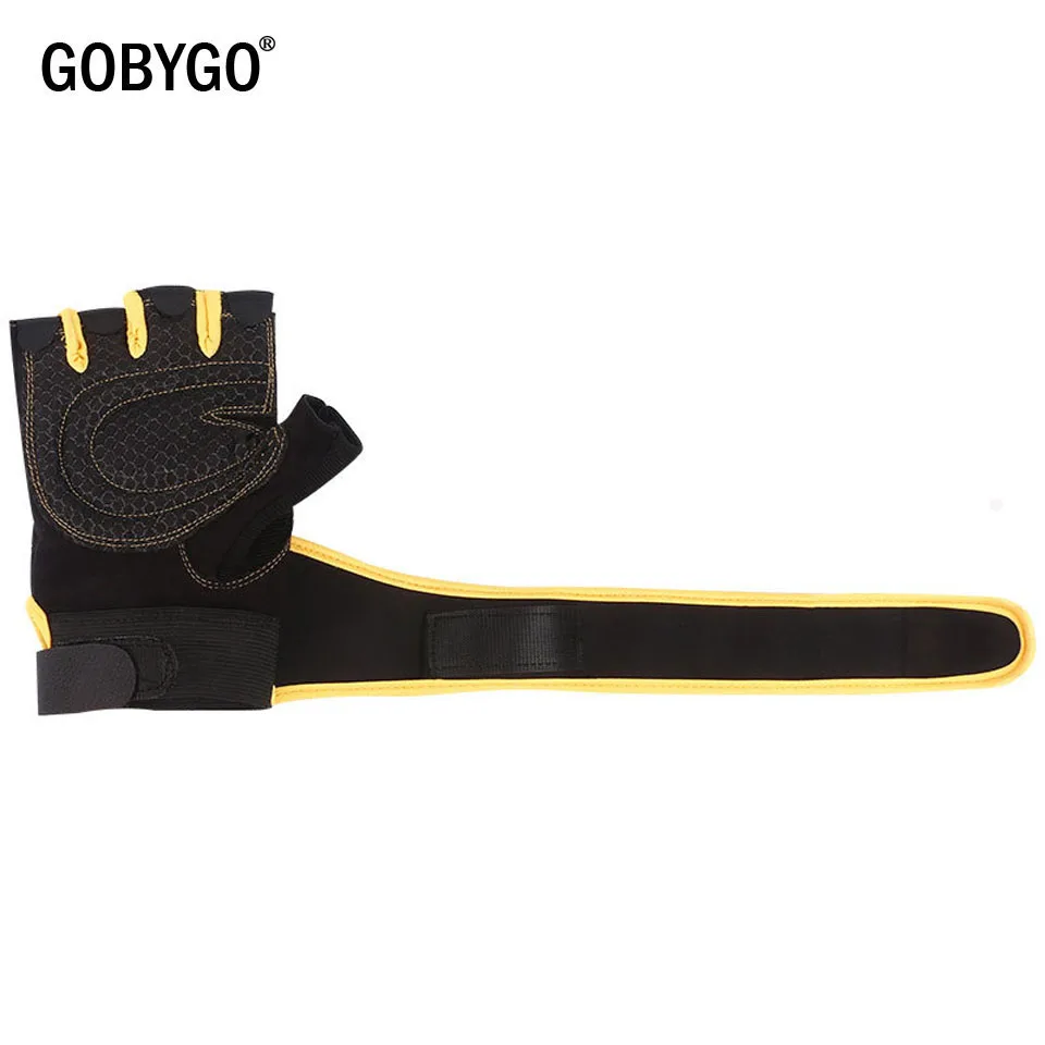 GOBYGO 1 пара Фитнес Вес подъема перчатки тренажерный зал мотоциклетного Половина