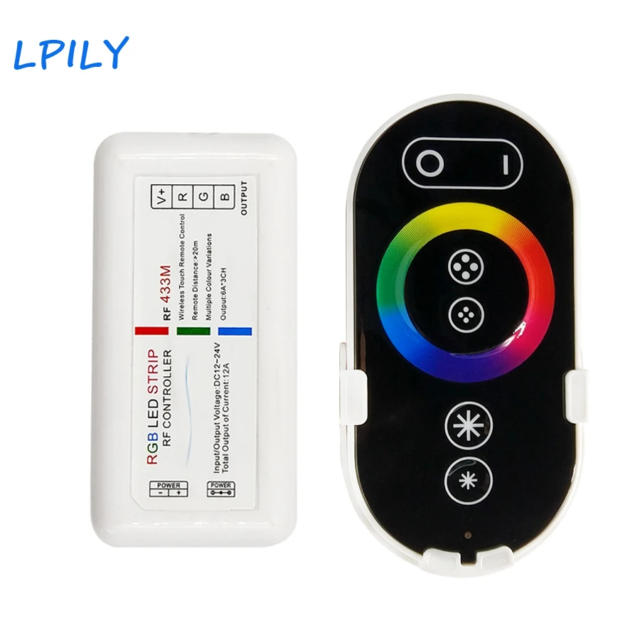DC 12-24V RF 12 A wireless Touch Remote Controller 4A*3CH RGB Led Strip for 2835 5050 3014 | Лампы и освещение