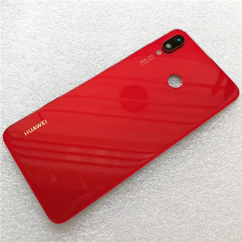 huawei P Smart+ Задняя батарея корпус Стекло huawei Nova 3i P Smart Plus задняя батарея Дверь Repalcement запасные части - Цвет: Red