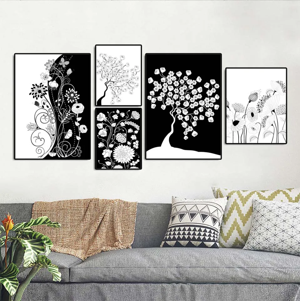 Настенное художественное полотно плакаты принты картины с северным рисунком