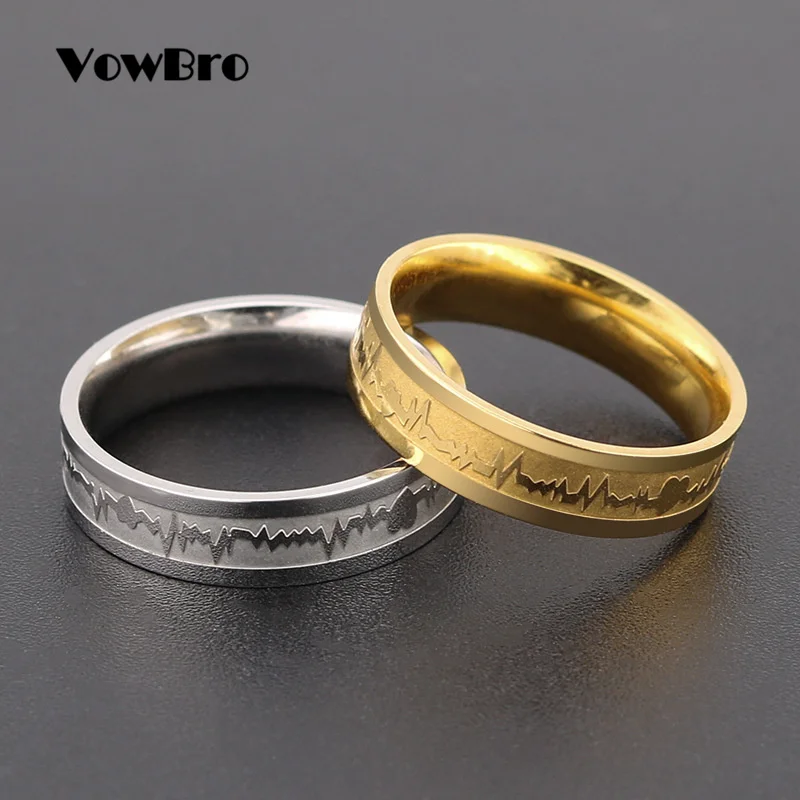 VowBro бриллиантовое кольцо с электрокардиограммой бриллиантовые обручальные