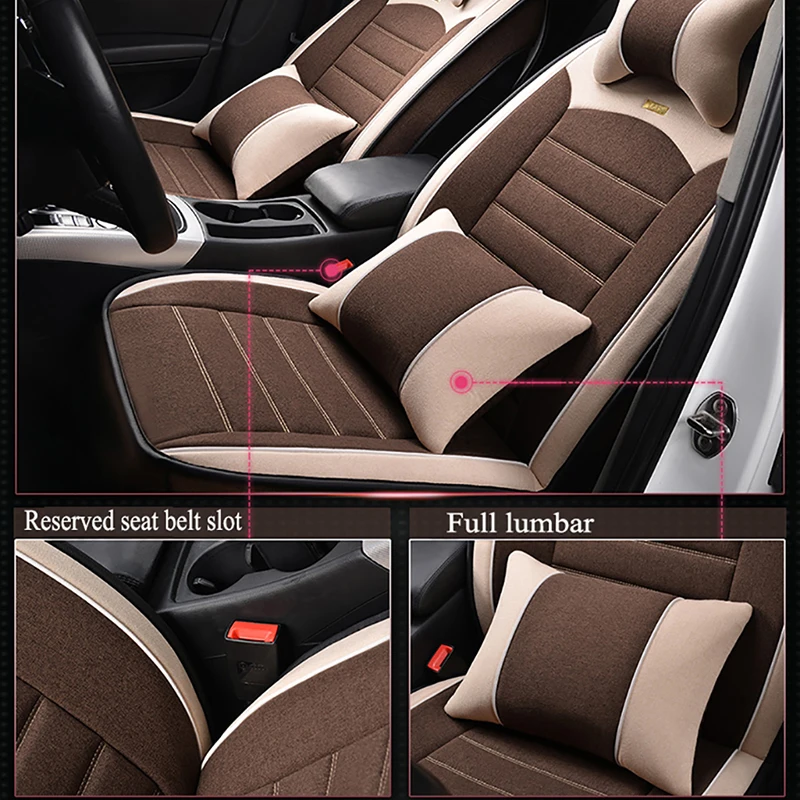 HeXinYan Universal Flax Car Seat Covers for Toyota all models mark auris prius camry corolla crown chr avensis rav4 wish | Автомобили и