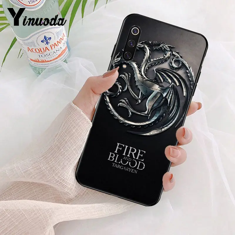 Yinuoda черный чехол для телефона с игрой престолов зима Xiaomi Mi 6 Mix2 Mix2S Note3 8 8SE Redmi 5 5Plus