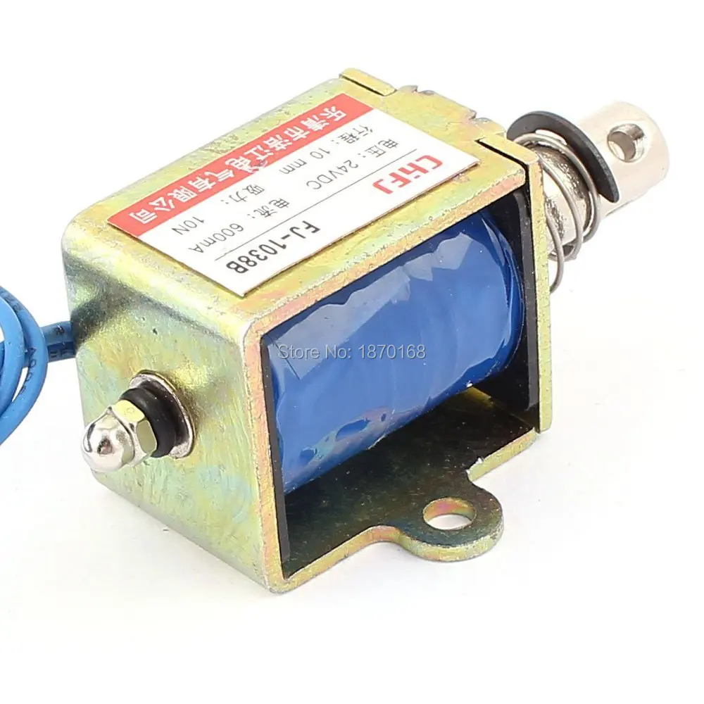 FJ 1038 нажимной Тип DC DIY Электромагнит магниты соленоида 10 мм 10N 24V 0.6A|solenoid 10n|solenoid
