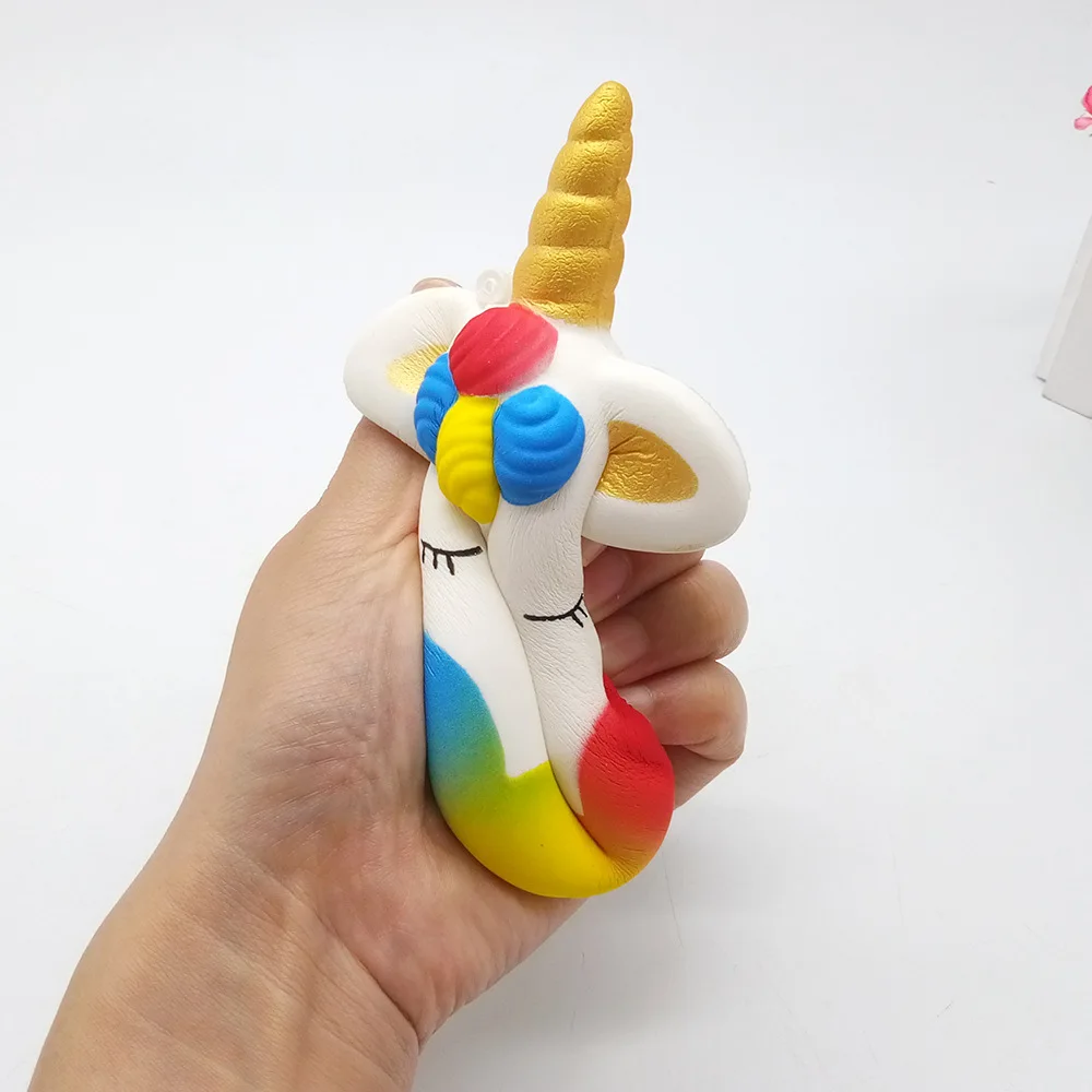 Детская игрушка-антистресс Jumbo Squishy медленно восстанавливающая форму единорога