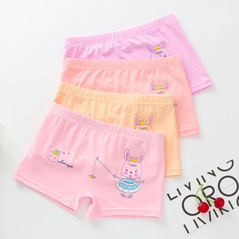 5 шт./лот штаны для девочек с рисунком кроликов детское нижнее белье из 100% хлопка