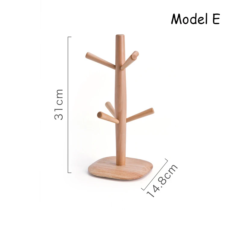 Model E Емкость для молока, чайник, деревянная стеклянная чашка для чая, посуда для напитков, термостойкая чайная посуда, пасторальный стиль, цветок, олень, стеклянная бутылка, основа 1 шт - Цвет: Model E
