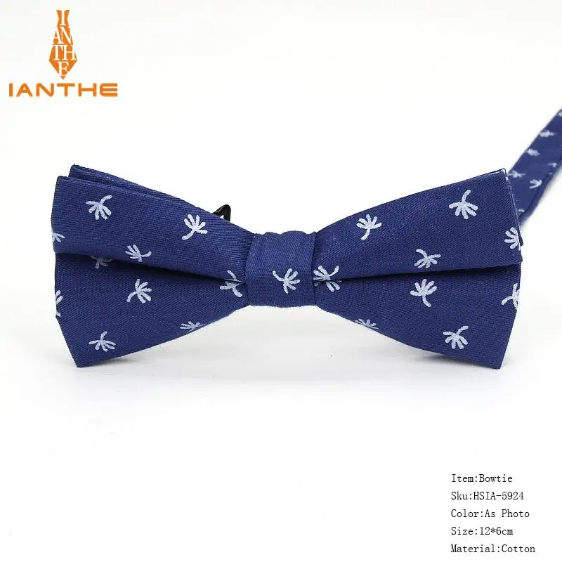 Bowtie Фирменный мужской дизайнерский узкий платок с цветочным принтом, темно-синий Цветочный платок с квадратным платком, галстук-бабочка, галстуки, набор костюмов для мужчин - Цвет: Bowtie