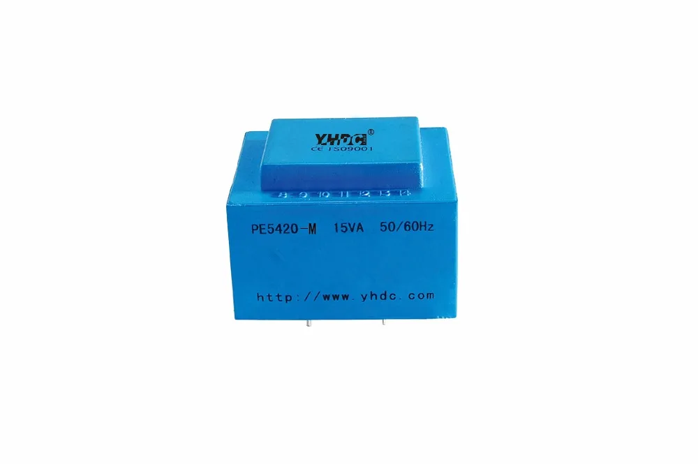 Инкапсулированный силовой трансформатор YHDC мощность 15 ва вход 220 В выход 2*15 в