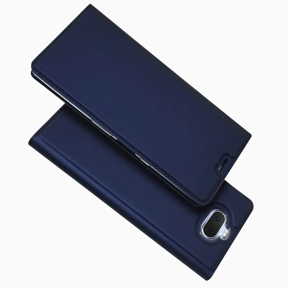 Luxury Leather Flip Book Case for Sony Xperia 10 Plus 1 XA1 XA2 Ultra XZ2 Premium Compact XZ3 L2 Retro Phone Cover Shell - Цвет: Dark Blue