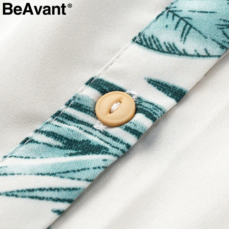 BeAvant цветочным принтом хлопковые летние платья для женщин с v-образным вырезом