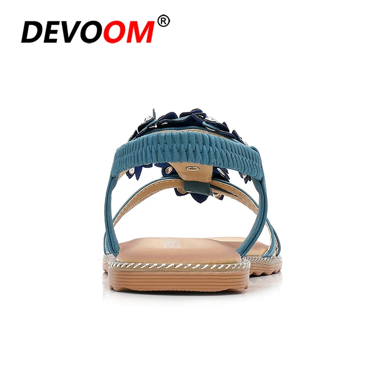 Сандалии Teenslippers женские богемные босоножки с жемчугом кожаные на плоской