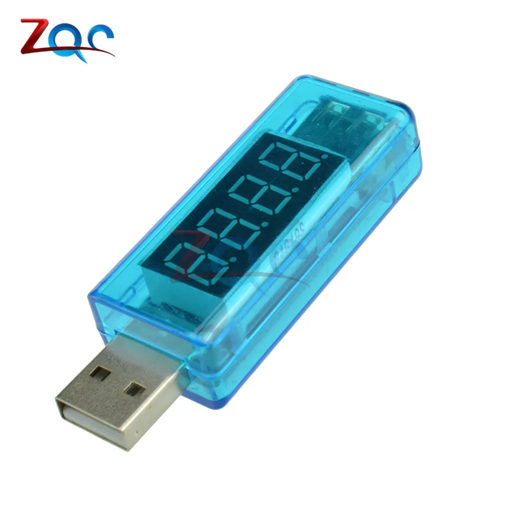Blue Вольтметр умная электроника цифровой USB Мобильная мощность Зарядка Ток Напряжение тестер метр USB зарядное устройство Доктор Вольтметр Амперметр - Цвет: Blue