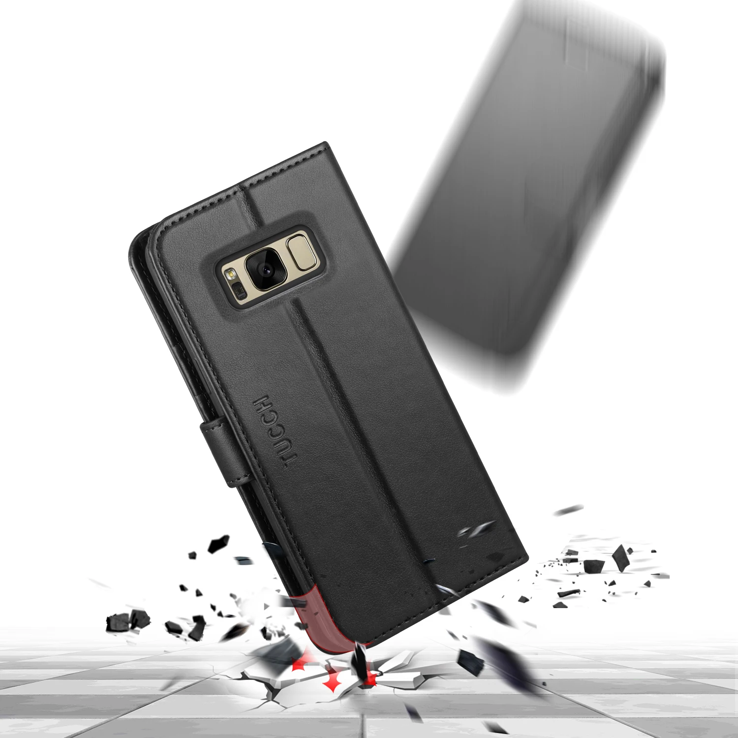 TUCCH бумажник чехол для Galaxy S8 Plus, с магнитной застежкой слот для карт складывающаяся подставка из искусственной кожи чехол для Galaxy S8 Plus