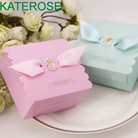25pcs baby shower favors candy box birthday party giveaways for guest bluepink sweet boxes for boygirl