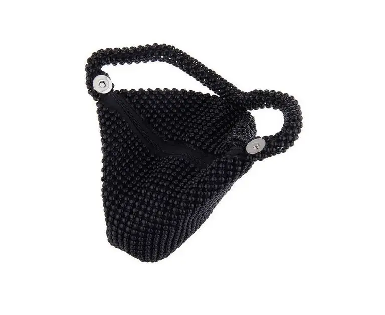 2019 модная черная алюминиевая мини-клатч с кисточками кожаная сумка дизайнерский