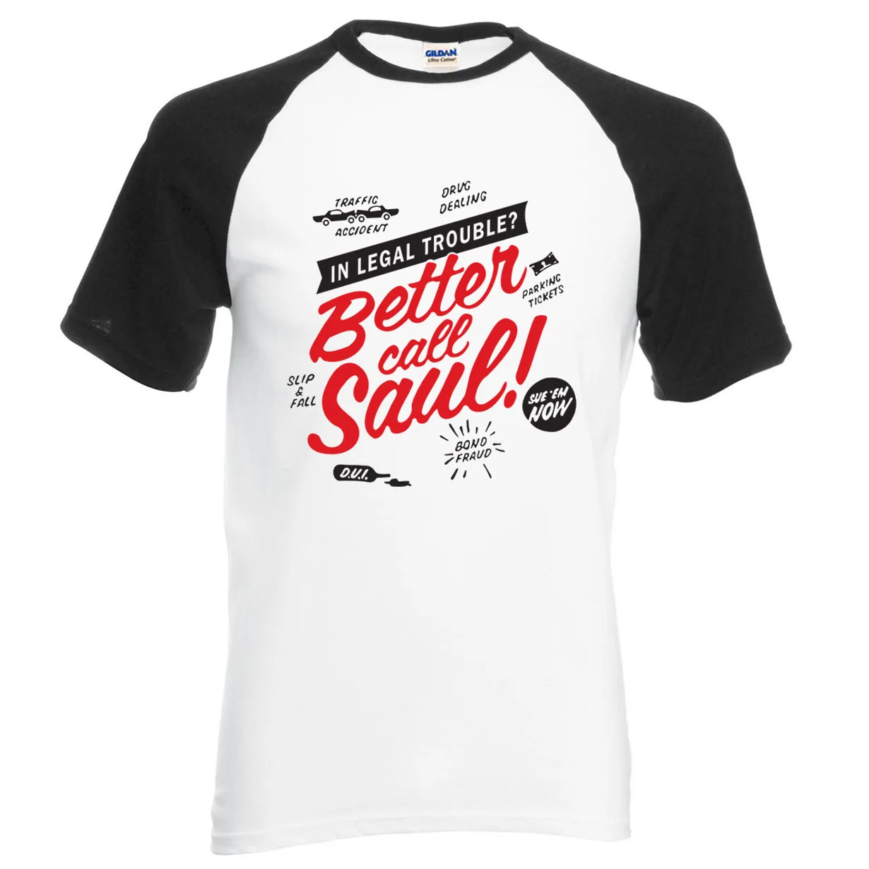 Футболка мужская с принтом надписи TV Show Better Call Saul 100% хлопок реглан уличная одежда