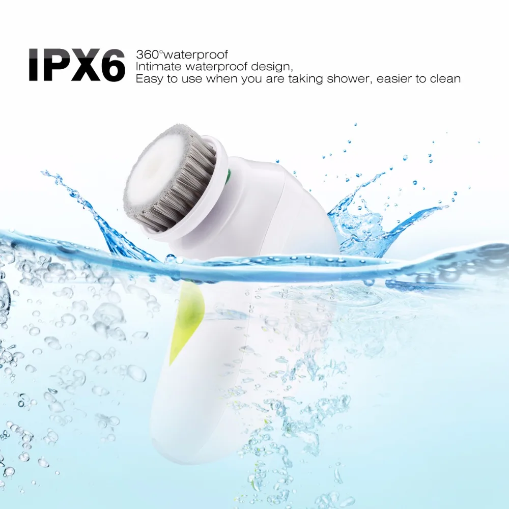 Перезаряжаемая портативная электрическая система для очищения лица 3-в-1