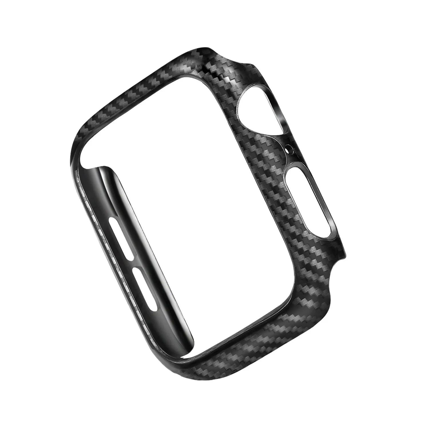 Черный карбоновый защитный чехол для Apple Watch Bands 42 мм 44 38 40 чехлы часов бампер iWatch
