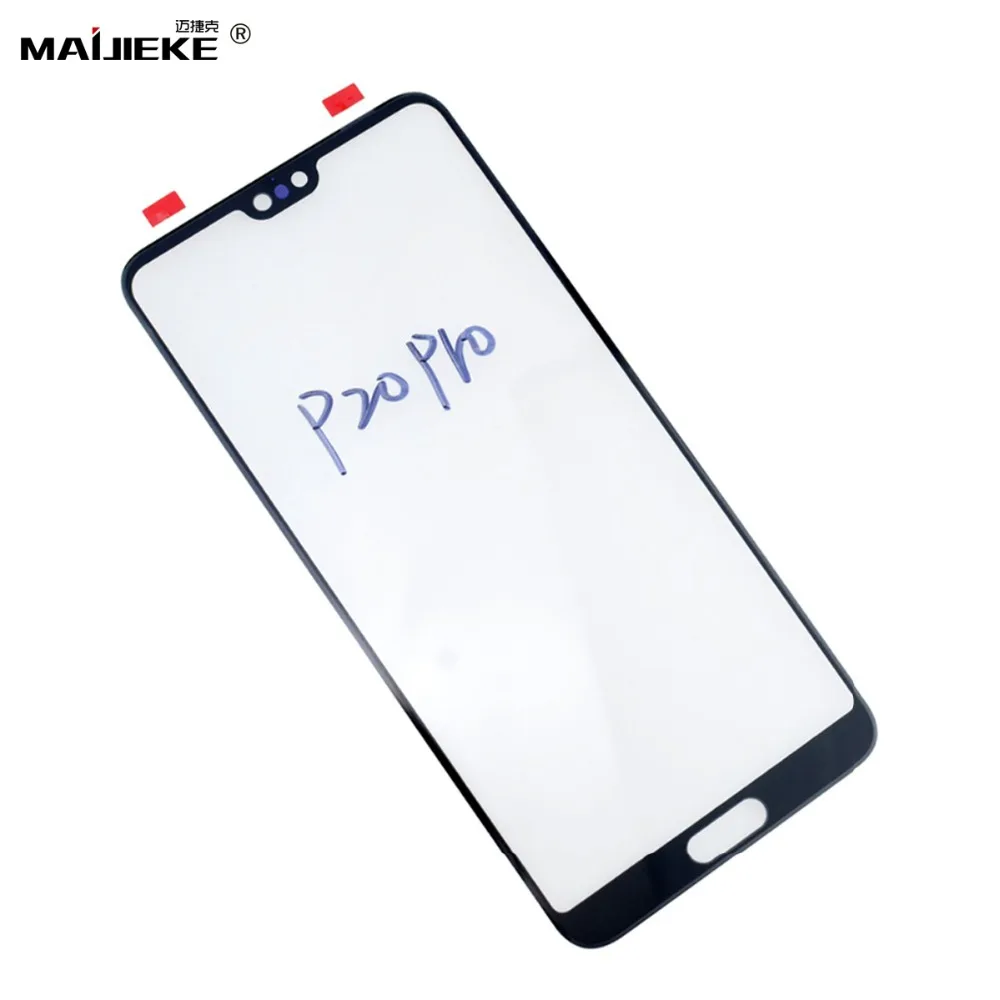 Черный ЖК-экран стеклянный объектив для huawei P30 Pro P30 lite P20 Pro переднее внешнее Сенсорное стекло сменные комплекты+ клей B7000