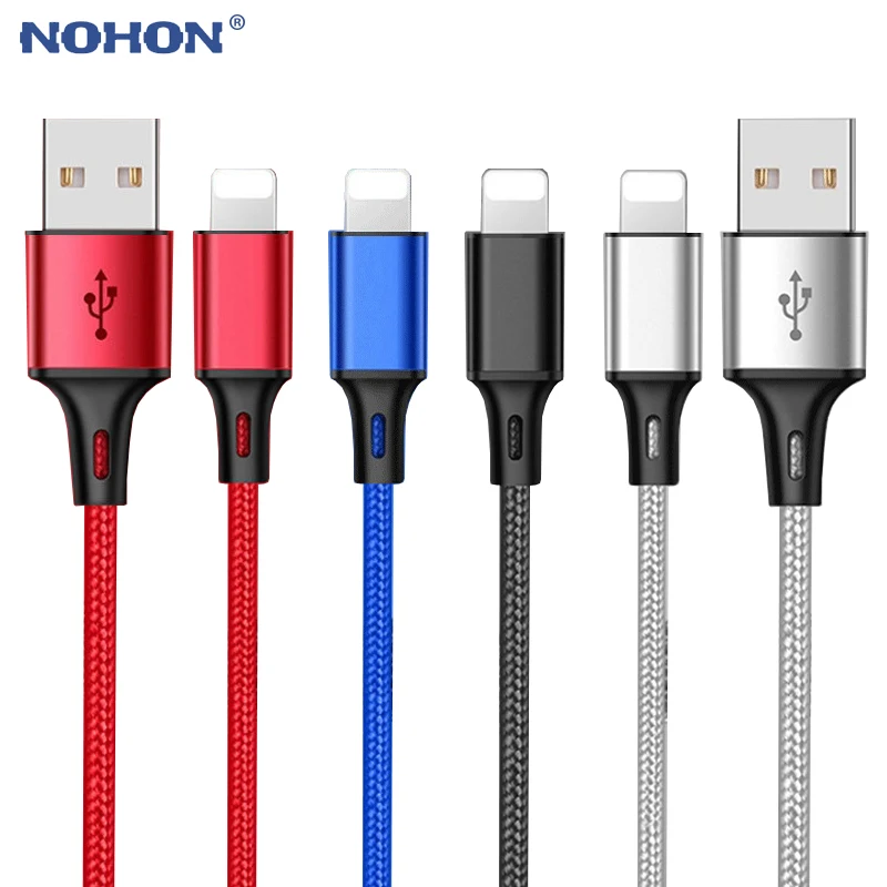 USB кабель для зарядки iPhone 6 s 7 8 Plus 11 Pro Xs Max XR X аналогичный iPad нейлоновый шнур