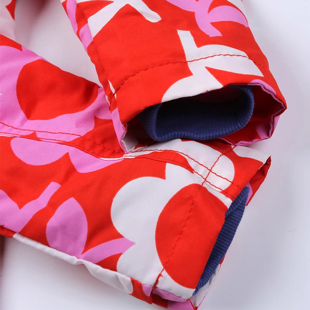M30 Spring Autumn Fashion Big Flowers Thin Coat Child tops Padded Lining Jacket Hoodies Keep Warm Tops Outwear Girl | Детская одежда и