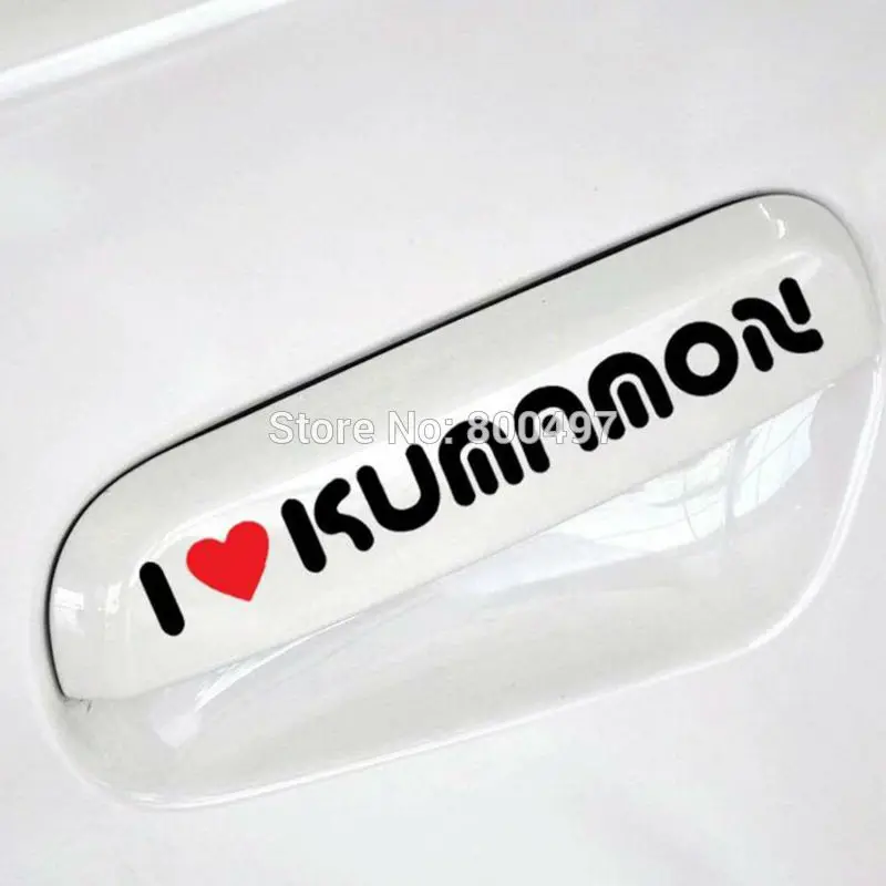 4 x новейшие наклейки на дверные ручки с изображением медведя Kumamon автомобильные