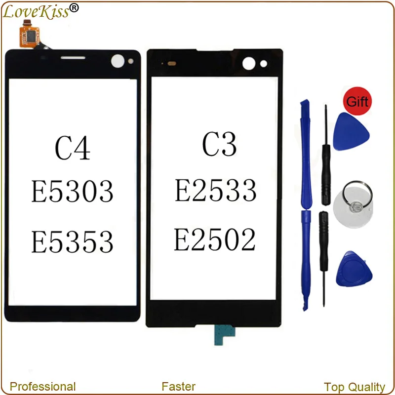 Новый дигитайзер для Sony Xperia C3 D2533 D2502 сенсорный экран C4 E5303 E5306 E5353 Передняя панель