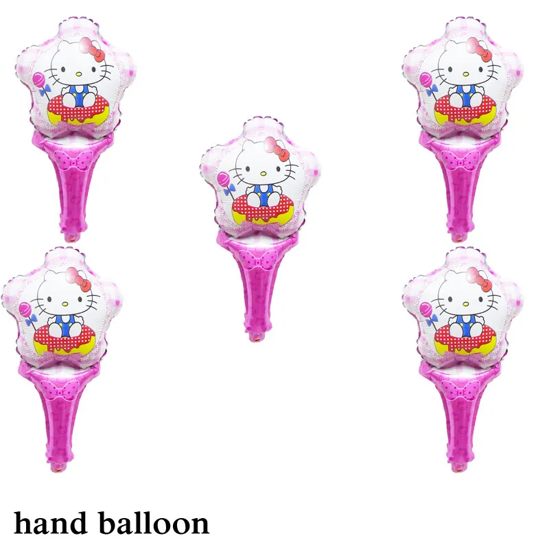 5 шт. рисунок hello kitty шарик из фольги в форме Новый стильный ручной венчик для