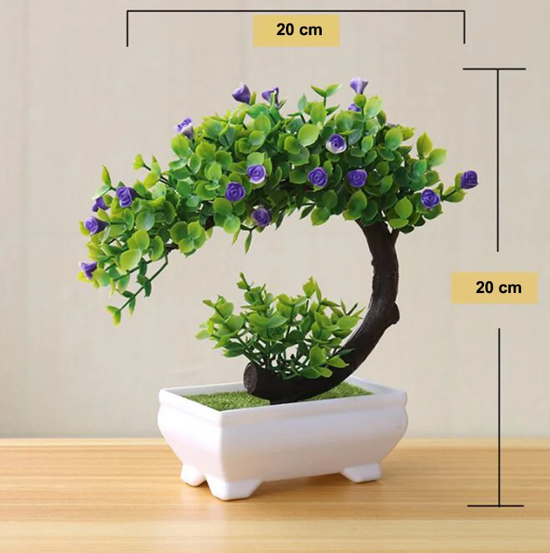Colorful Artificial Plants Bonsai Potted Fake Flower For Home &amp Garden Decoration #08 | Дом и сад
