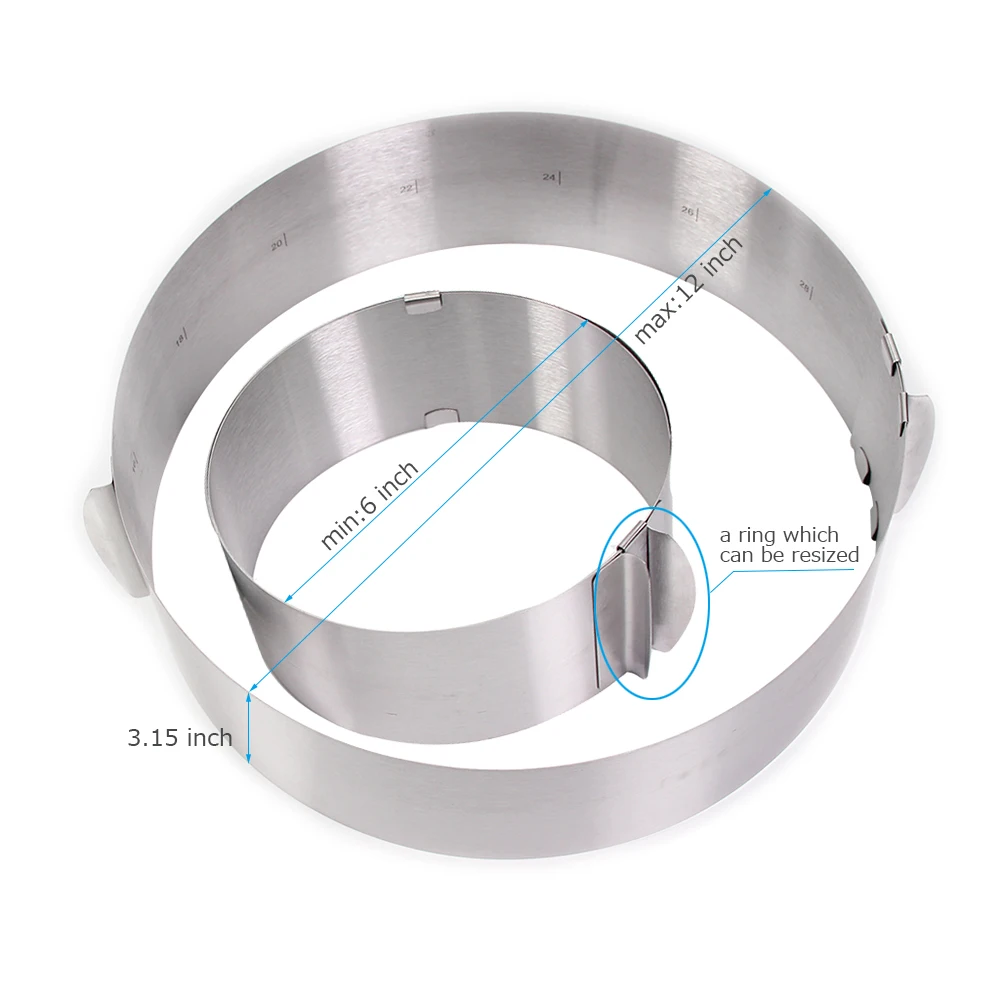 Регулируемая кольцевая форма для Мусса 6 12 дюймов Профессиональная торта с