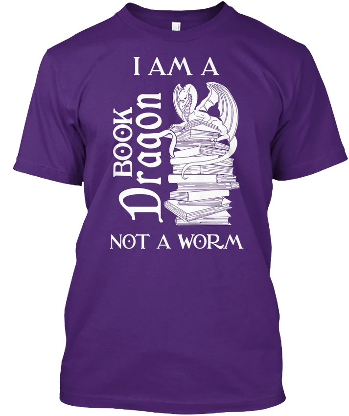 Ltd. I Am A Book Dragon - Not Worm popular Tagless Tee T-ShirtHigh Quality Custom Printed | Мужская одежда