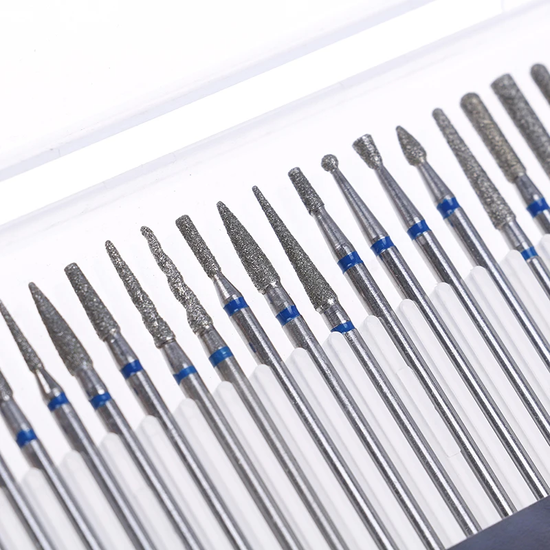 30pcs/lot Diamond Milling Cutter for Manicure Cuticle Files Tools Nail Drill Bit Burr Rotary Electric Machine Accessories | Красота и