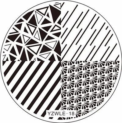 YZWLE 1 шт 5,5 см круглые нержавеющие стальные DIY штамповки изображений пластинки для ногтей шаблоны трафареты 30 стилей на выбор