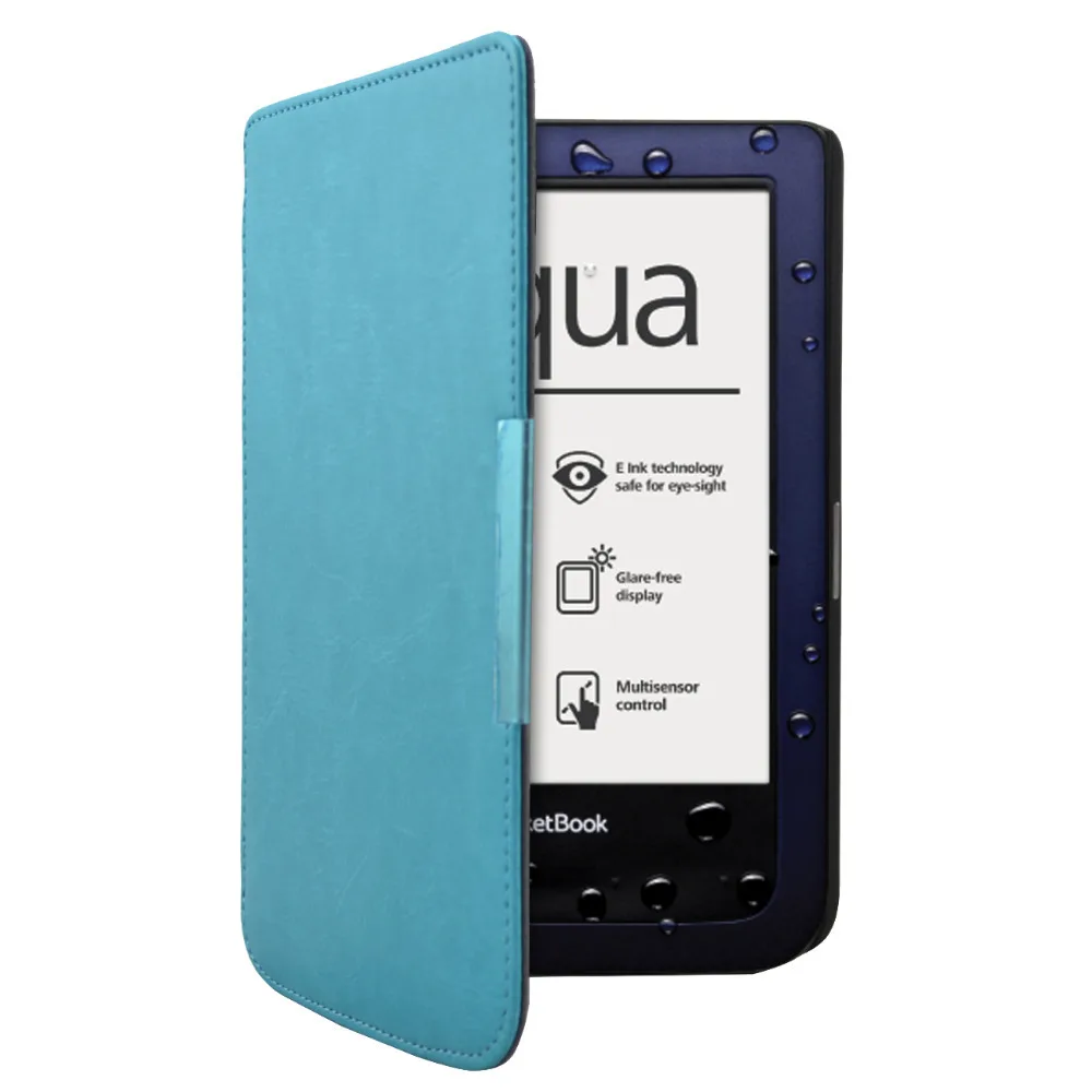 Тонкий кожаный чехол для pocketbook Aqua (640) бесплатная доставка 50 шт./лот|case for