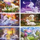 Diy Алмазная картина животное Алмазная вышивка крестом кристалл квадратный бриллиантовый горный хрусталь декоративная Алмазная вышивка Единорог ASF519