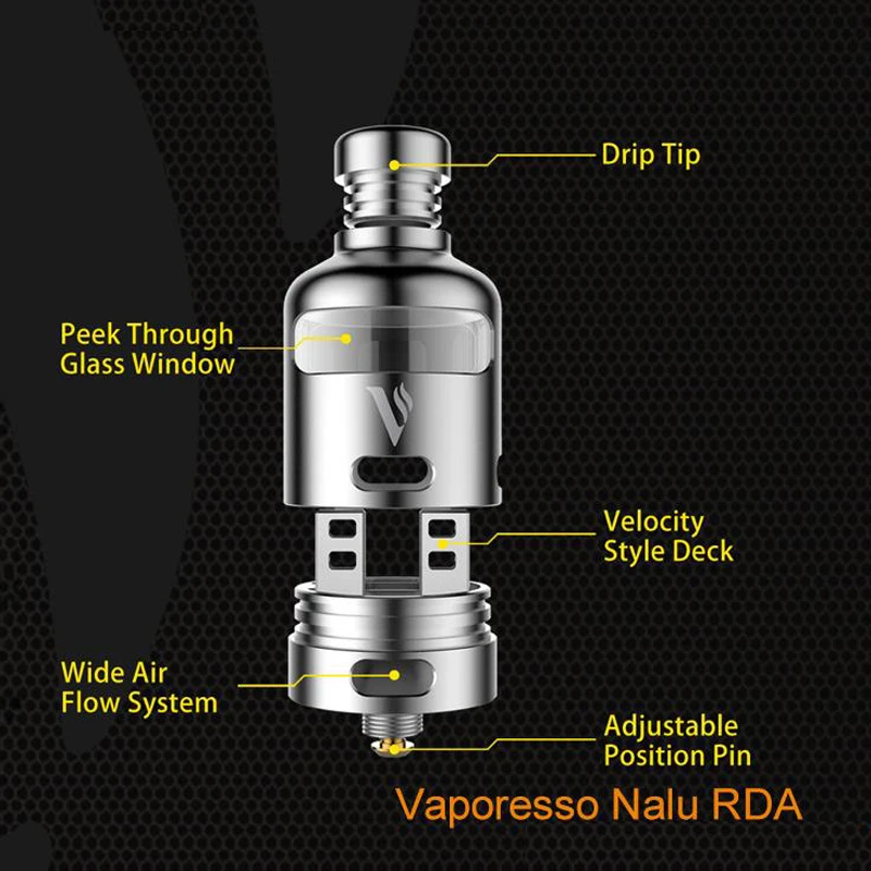 Атомайзер Vaporesso Nalu RDA с двойными катушками в сборе шестигранный ключ черный|atomizer