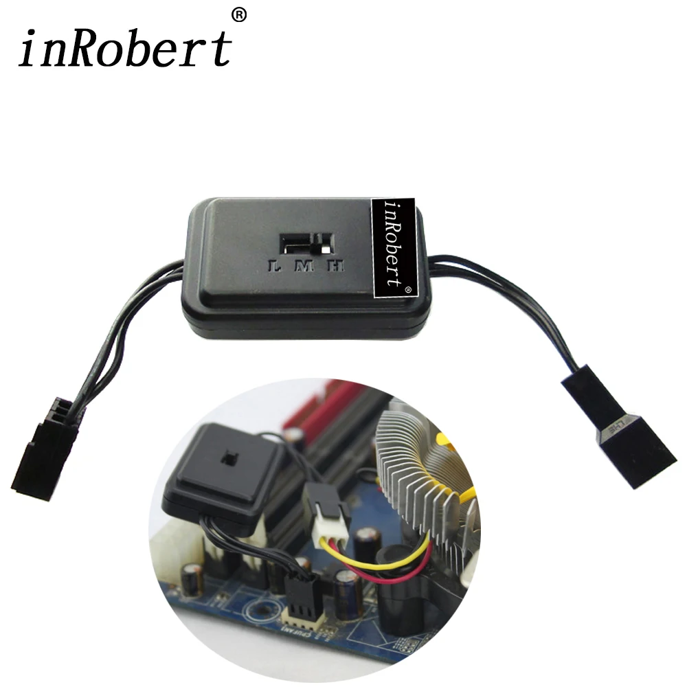 

PC CPU Fan Speed Controller 12V Noise Reducing For 3 PIN Graphics Card Computer Case Fan Speed Control 3 Level Adjustment