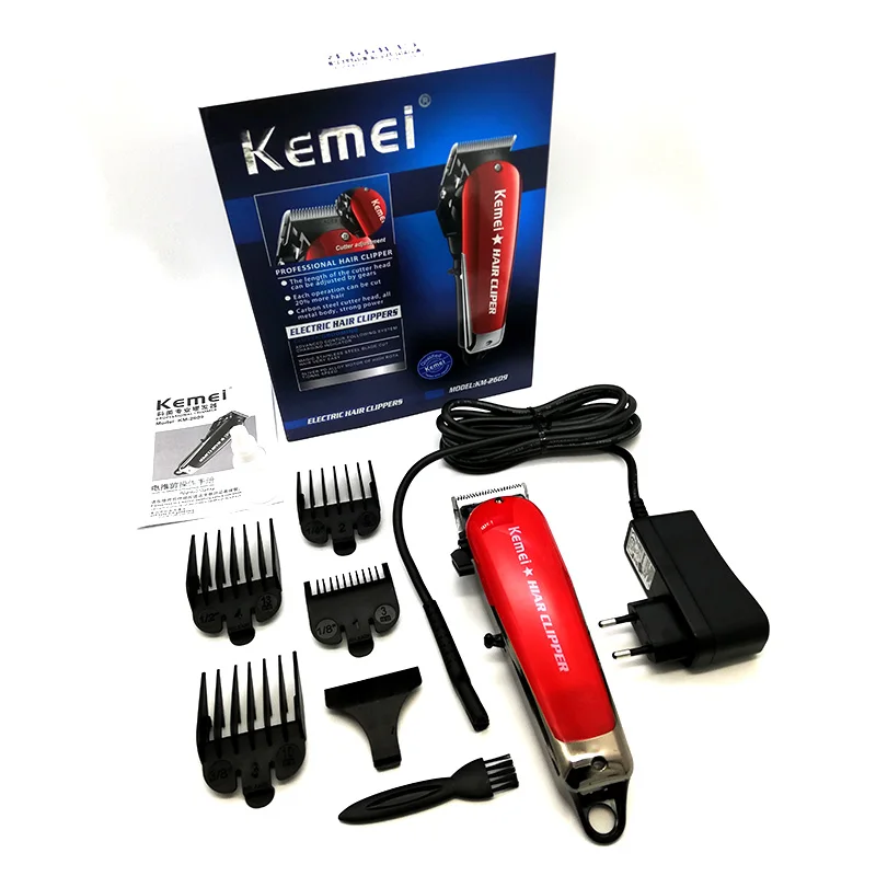 Kemei 9W Парикмахерская мощная машинка для стрижки волос профессиональный триммер