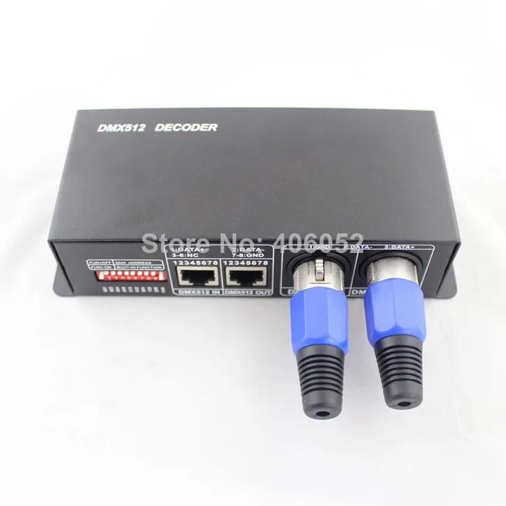 Декодер DMX512 4CH 4x8A для RGB светодиодной ленты 12 в 24 В постоянного тока бесплатная