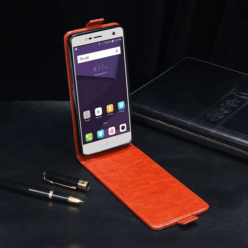Для zte лезвие V8 мини случае высокое качество вверх и вниз Флип кожаный телефон Fundas