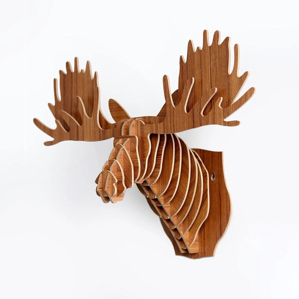 Деревянный DIY Украшение Головы лося | Дом и сад