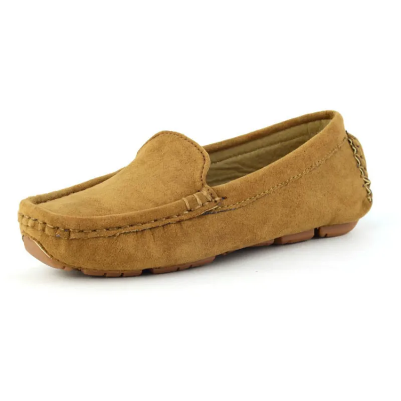 Girls Shoes Kids Solid Color Students Flats Parent Baby Slip on Loafers Moccasins Doug boys Leather | Детская одежда и обувь