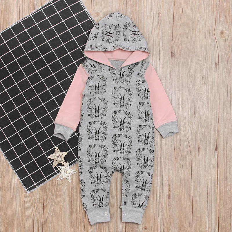 Drop Shipping Casual Spring and Autumn Boys Girls Christmas Long Sleeve Rompers One Piece sock anklets hats 3pcs Climbing Suit